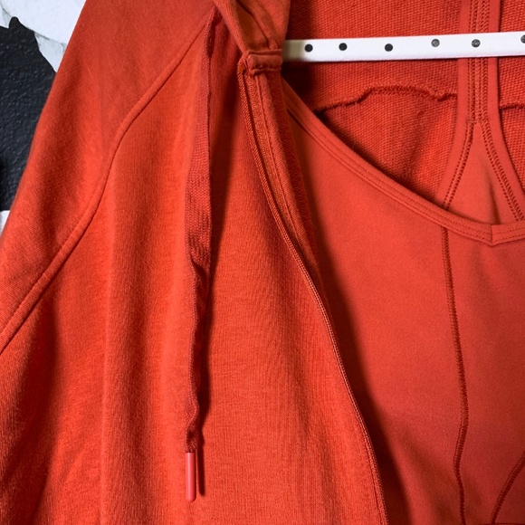 2pc banana republic zip up hoodie and sports bra tank brick red orangey color XL - Picture 8 of 16
